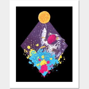 Abstract astronaut Posters and Art